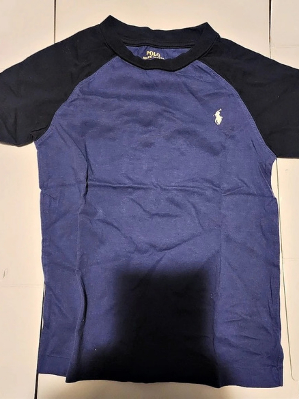 Polo Ralph Lauren Boys Number 3 Graphic Raglan T-Shirt Blue & Black